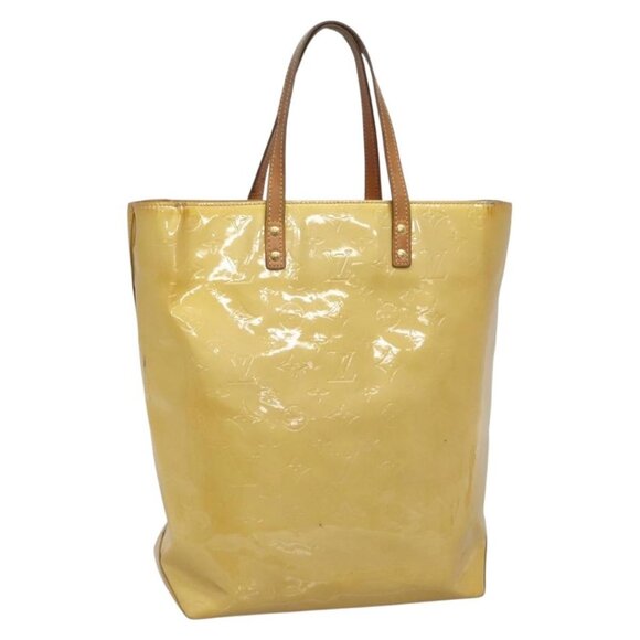 LOUIS VUITTON Monogram Vernis Reade MM Hand Bag Beige M91141 LV Auth 137641 - Picture 1 of 16